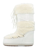 Chaussures plates de la chaussure de lune blanches