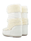 Chaussures plates de la chaussure de lune blanches