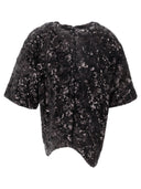 Niccolò Pasqualetti Onda Tee Floral Sequin Embroidered Velvet