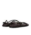 Sandalo piatto Mm Max Mara Lusso Marrone Scuro