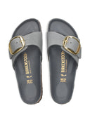 بيركنستوك مدريد Big Buckle Hex Basalt Gray، جلد مزيت