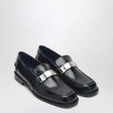 Burberry Mocassino Tower Black In Leather