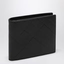 Burberry Black Leather Bi Fold Wallet Check