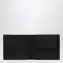 Burberry Black Leather Bi Fold Wallet Check