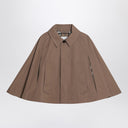Burberry Cropped Brown Cape In Cotton Blend