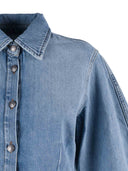 Camicia attillata in denim Rotate Denim azzurro (vestibilità slim)
