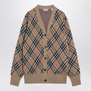 Burberry Wool And Mohair Blend Check Cardigan