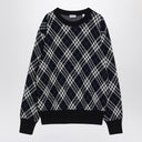 Burberry Check Pattern Wool Blend Sweater
