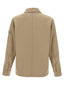 Stone Island Logo Badge Wool Overshirt