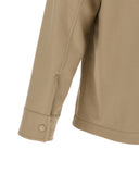 Stone Island Logo Badge Wool Overshirt