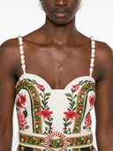 Farm Rio Wonder Rio Sand Sleeveless Maxi Jumpsuit