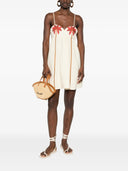 Farm Rio Coconut Tree Embroidered Mini Dress
