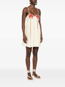 Farm Rio Coconut Tree Embroidered Mini Dress