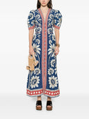 Farm Rio Luna Blue Maxi Dress