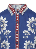 Farm Rio Luna Blue Pajama Shirt