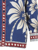 Farm Rio Luna Blue Pajama Shirt