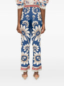 Farm Rio Luna Blue Pajama Pants