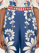 Farm Rio Luna Blue Pajama Pants