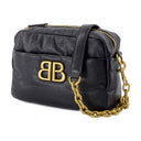 Monaco Camera Xs Crossbody Balenciaga Leather Black