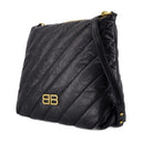 Crush M Shoulder Bag Balenciaga Leather Black