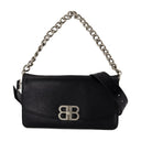 Bb Soft Flap Medium Purse Balenciaga Leather Black