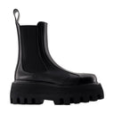 Rubber Boots Alexander Mc Queen Leather Black