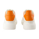 Zapatillas de gran tamaño Alexander Mc Queen Leather White/Orange