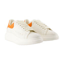 Zapatillas de gran tamaño Alexander Mc Queen Leather White/Orange