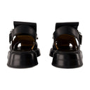 T bar sandales alexander mc queen cuir noir