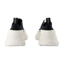 Zapatillas de zapatilla de zapatillas Alexander Mc Queen Canvas Black/White
