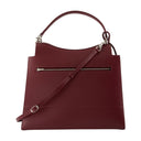 Nano Top Handle Medium Purse Balenciaga Leather Burgundy