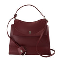 Nano Top Handle Medium Purse Balenciaga Leather Burgundy