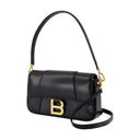 Hourglass Sling Small Shoulder Bag Balenciaga Leather Black
