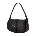 T Bar Satchel Purse Alexander Mc Queen Leather Black