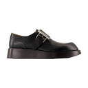 T bar de mocasines Alexander Mc Queen Leather Black