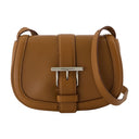 T Bar Satchel Mini Purse Alexander Mc Queen Leather Brown