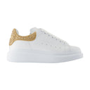 Overdimensionerede sneakers Alexander McQueen læder hvid