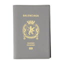 Passport Holder Balenciaga Leather Grey
