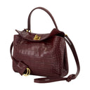 Rodeo Top Handle Mini Purse Balenciaga Leather Burgundy