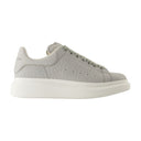 Overdimensionerede sneakers Alexander McQueen lædergrå