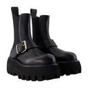 Bottes de la cheville haute Alexander McQueen Leather noir