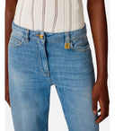 Elisabetta Franchi Light Blue Palazzo Jeans