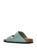 Birkenstock Arizona Big Buckle Hex Shine Pure Sage,Natural Lea