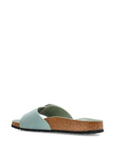 Birkenstock Madrid Big Buckle Hex Shine Pure Sage, Natural Lea