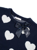 Monnalisa Pull Cuori Cotton Wool