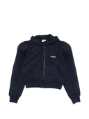 Vetements Round Shoulder Zip Up Hoodie