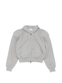 Vetements Round Shoulder Zip Up Hoodie