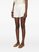 Forte Forte Shorts Lino Chic Con Ricamo Cappe