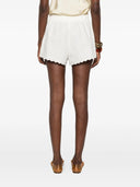Forte Forte Shorts Lino Chic Con Ricamo Cappe
