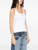 Off White Off Stamp Rib Tank Top White Black